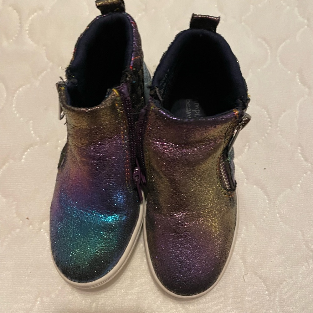 Jumping Bean girls rainbow metallic shoes high top